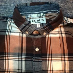 Express Men’s Plaid Button Down Shirt